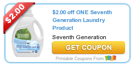 $2/1 Seventh Generation Liquid Laundry Product (no size restrictions)