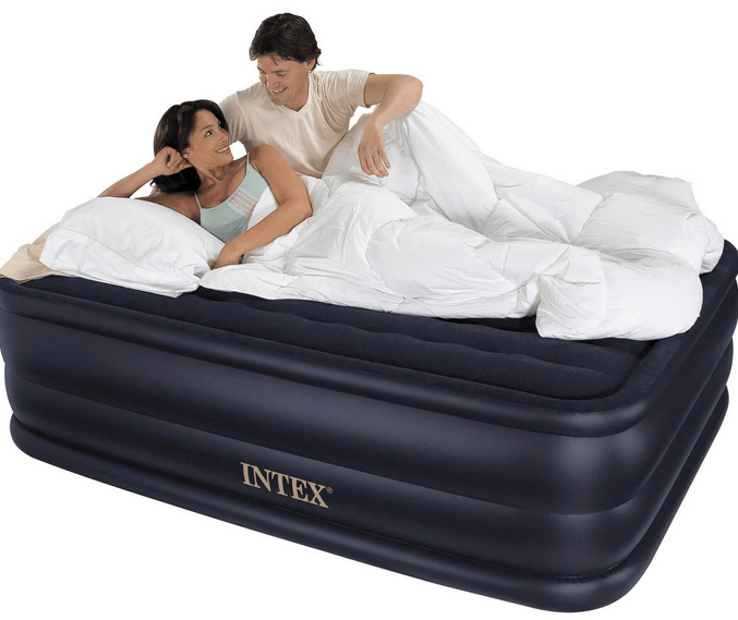 Intex Queen 22" Rising Comfort Airbed Mattress with Built-In Electric Pump
