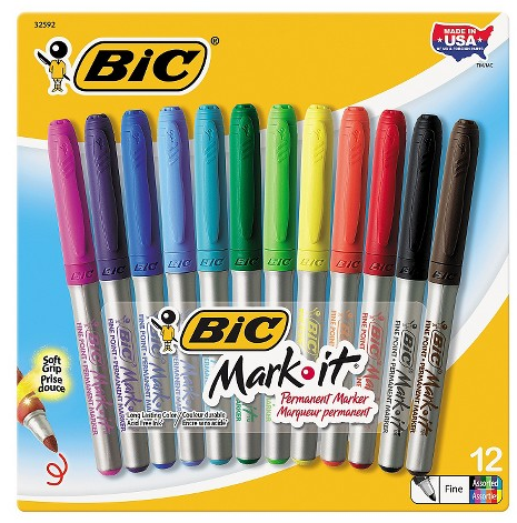 BIC Mark-it Permanent Markers Fine Point 