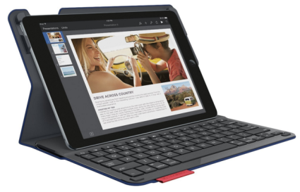 Certified Refurbished Logitech Protective Bluetooth Keyboard Case for Apple iPad Air 2