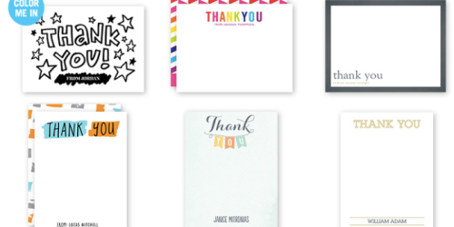 Tiny Prints: 5 FREE Thank You Cards (Just Pay 99¢ Shipping)