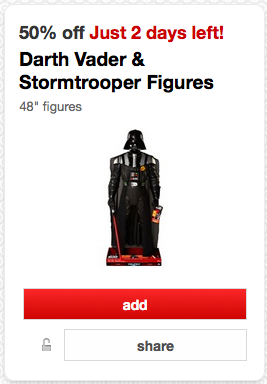 50% Off Darth Vader & Stormtrooper 48" Figures