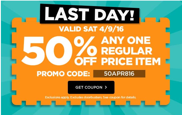Michael's Coupon: 50% off any Single Item