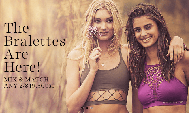 Victoria's Secret: FREE $30 Rewards Card with Purchase of 2 Bras (In-Store  & Online)