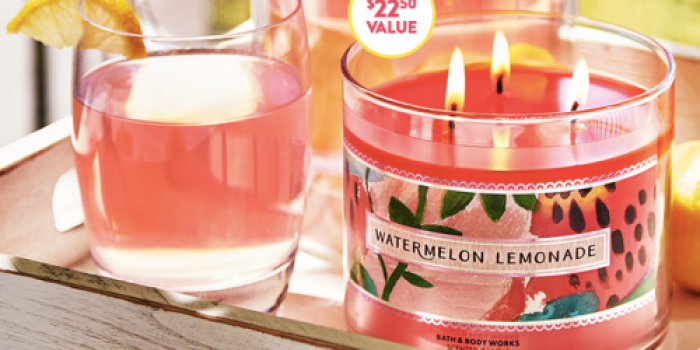 Bath & Body Works: Free 3-Wick Candle ($22.50 Value) with ANY Purchase Today Only