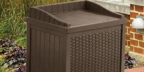 Suncast Resin Wicker 22-Gallon Storage Seat ONLY $24 (Regularly $49.99)