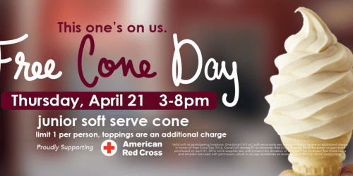 Carvel Ice Cream: Free Junior Cone on April 21st