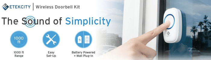 Etekcity Wireless Doorbell Kit