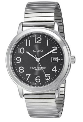 Casio Men's Solar Powered Stainless Steel Watch