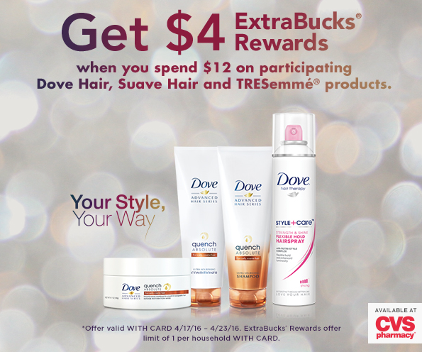CVS: $4 ExtraBucks Rewards w/ $12 Hair Purchase