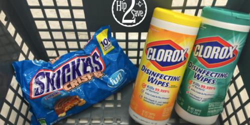 Walgreens: Snickers Bag & TWO Clorox Canisters Only $3 – NO Manufacturer’s Coupons Needed