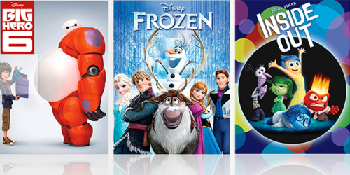 $5 Disney Movie Digital Downloads (Inside Out, Frozen, Big Hero 6 + More)