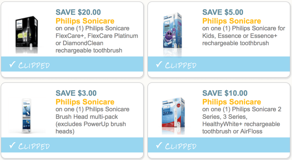 Print 4 NEW Philips Sonicare Coupons