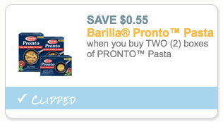 Barilla Pronto Pasta coupon