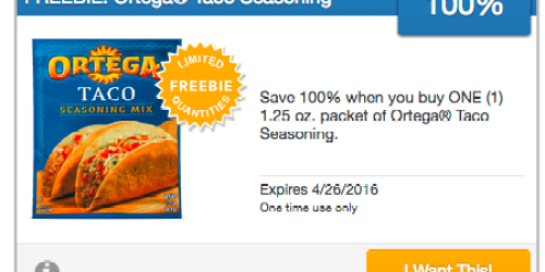 SavingStar: Free Ortega Taco Seasoning Packet