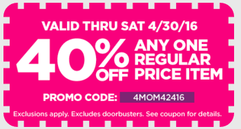Michael's 40% off coupon