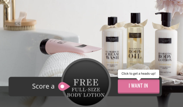 Victoria's Secret FREE Full-Size Body lotion in Rose