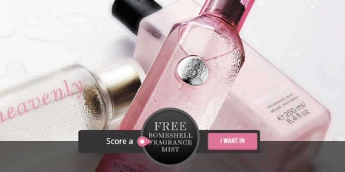 Victoria’s Secret: Sign up NOW for FREE Bombshell Fragrance Mist Coupon ($15 Value)