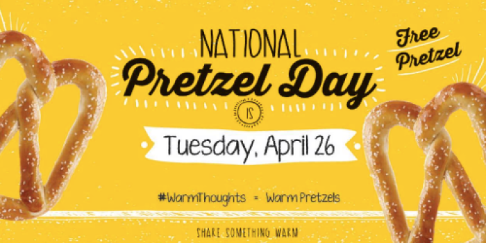 National Pretzel Day Round Up: Score Free Pretzels Today Only (No Purchase Needed)