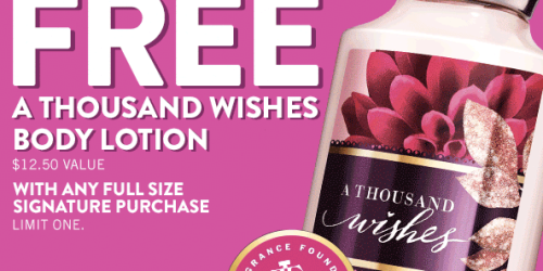Bath & Body Works: FREE Lotion W/ Full-Size Purchase (In-store, Tomorrow Only)