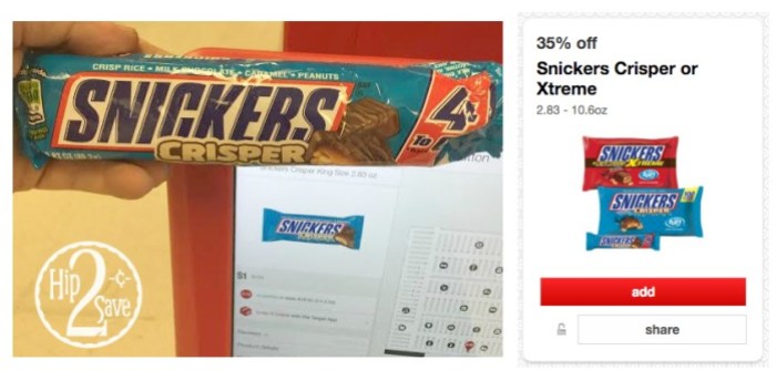 Snickers Crisper at Target Hip2Save