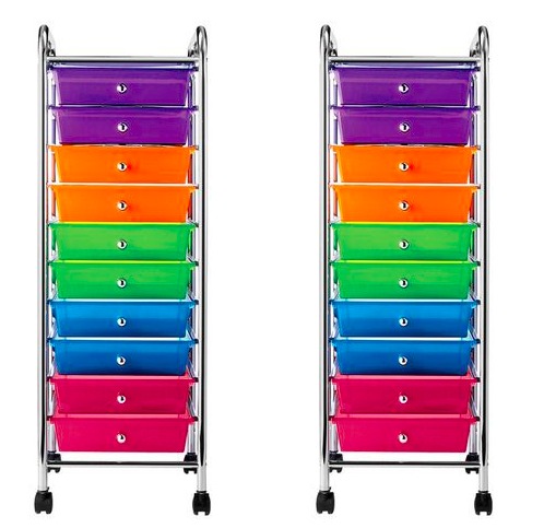 Studio A 10-Drawer Rainbow Organization Cart