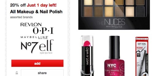 Target Cartwheel: 20% Off ALL Makeup & Nail Polish + Deal Scenarios