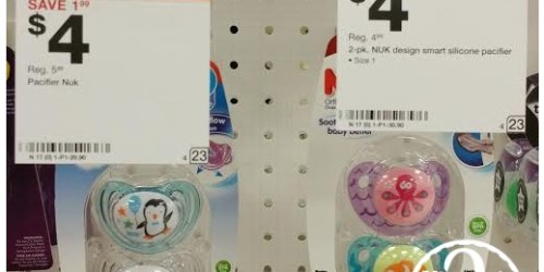 Target: NUK Pacifiers 2-Pack Only $1.20 (Just 60¢ Per Pacifier)