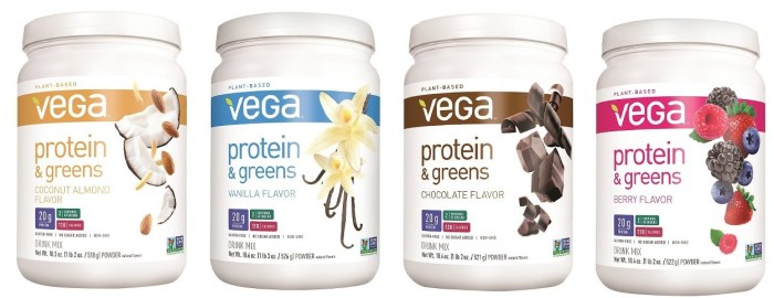 Vega protein and greens powders