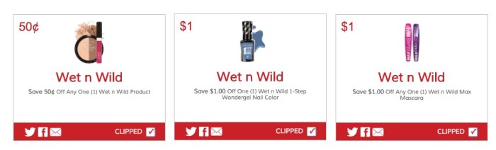Wet 'N Wild coupons