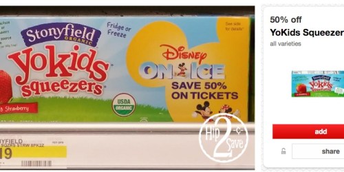 Target: 50% off Select Stonyfield YoKids Items