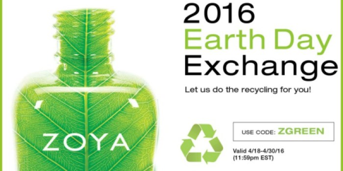 ZOYA.com: Earth Day Nail Polish Trade-In (Thru 4/28) = ANY Polishes Only $5 + FREE Shipping
