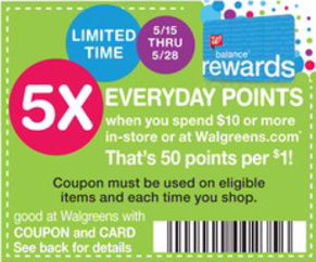 5X Everyday Points Coupon