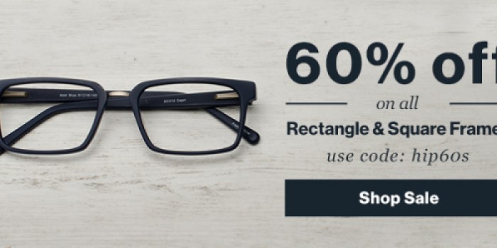 GlassesUSA: 60% Off Rectangle & Square Frames + Free Shipping = $19.20 Prescription Glasses