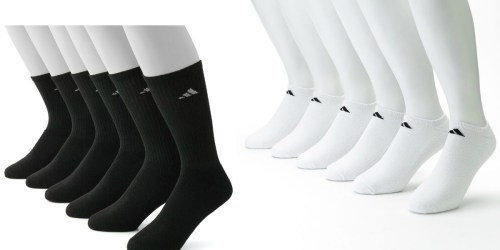 Kohl’s: Men’s Adidas 6-Pack Socks Only $7.99 (Regularly $18)