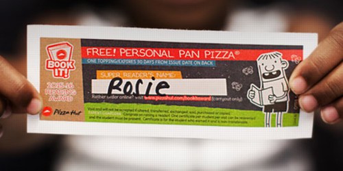Pizza Hut Book It Program for HomeSchoolers: FREE Pizza Every Month For Kids Ages 5-12