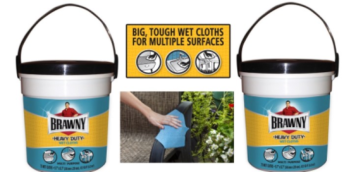 Brawny Heavy Duty Wet Cloths Canister ONLY $5