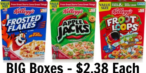 CVS: Kellogg’s Cereal BIG Value Size Boxes Only $2.38 Each