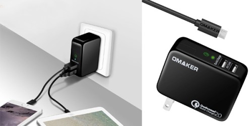 Amazon: Omaker Dual USB Wall Charger Only $5.99 (Regularly $39.99)