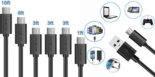 Amazon: 6-pack Premium Micro USB Quick Charging Cables Only $7.99 (Regularly $39.99)