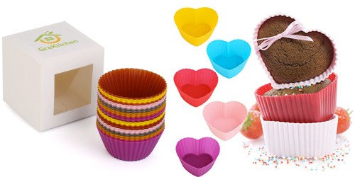 Amazon: Silicone Baking Cups 24 Pack $7.88 OR Heart Shaped Baking Cups 12 Pack Only $5.88
