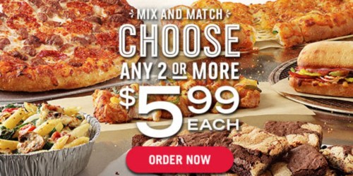 Domino’s: Medium 2-Topping Pizzas $5.99 Each