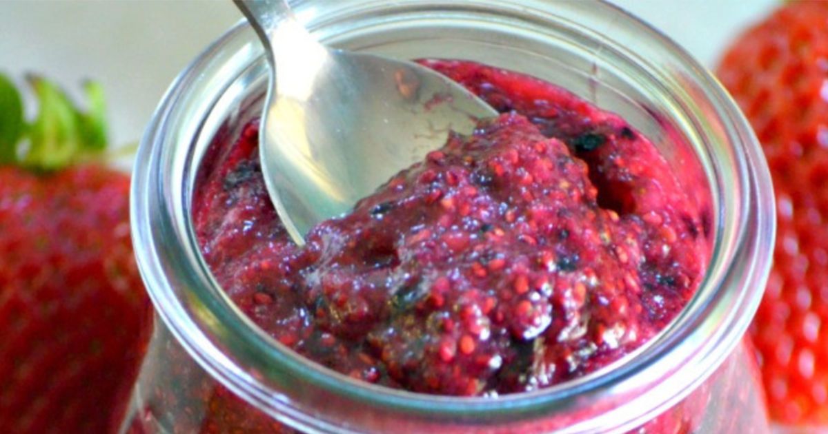 Easy Chia Seed &amp; Berry Jam - Just THREE Ingredients (Ready in Only 15 Minutes) | Hip2Save