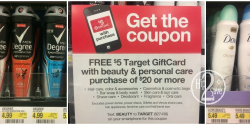 Target: Dove, Degree or Axe Dry Spray Deodorants ONLY $1.72 Each (After Gift Card)