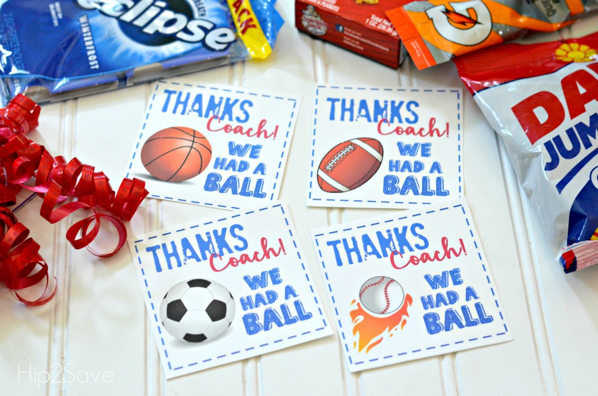 Gift Tags for Sports Coaches Free Printables by Hip2Save.com