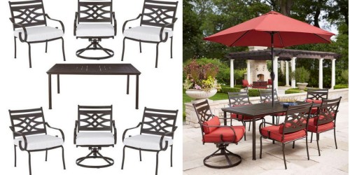 Home Depot: 7-Piece Patio Dining Set with Cushion Inserts Only $290.40 (Regularly $484)