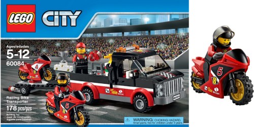Highly Rated LEGO City Great Vehicles Racing Bike Transporter Set Only $14.82 (Reg. $19.99)