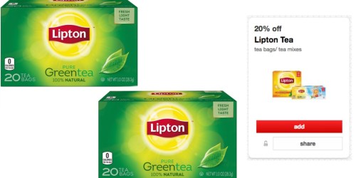 Target: Lipton Green Tea 20-Count Only 96¢