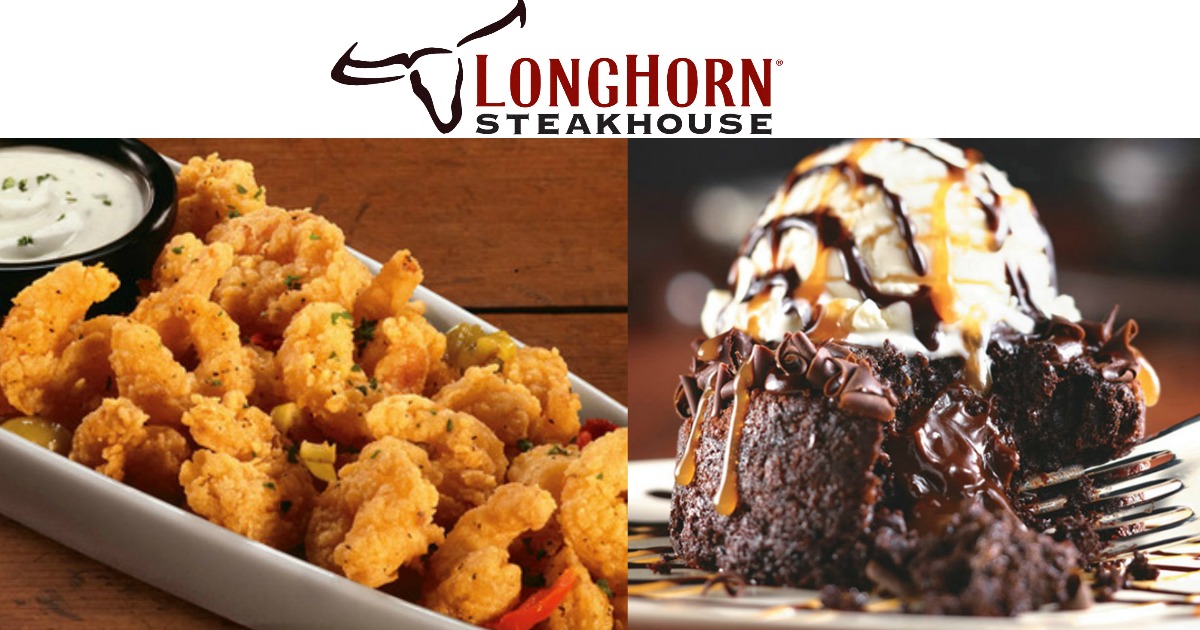 Longhorn Steakhouse Free Appetizer Or Dessert With Two Adult Dinner Entrees Coupon Hip2save