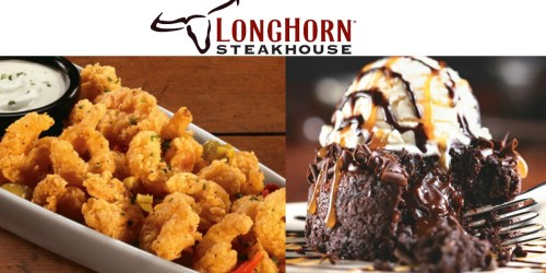 Longhorn Steakhouse: FREE Appetizer or Dessert with Two Adult Dinner Entrees Coupon